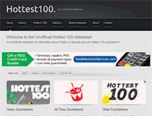 Tablet Screenshot of hottest100.org